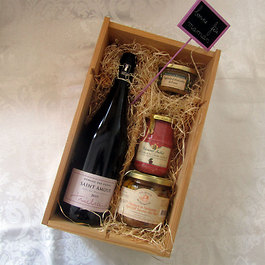 Coffret vin accompagn&eacute;